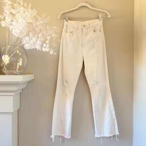 Mother The Hustler Ankle Fray in Tea and Biscuits (Size 27)